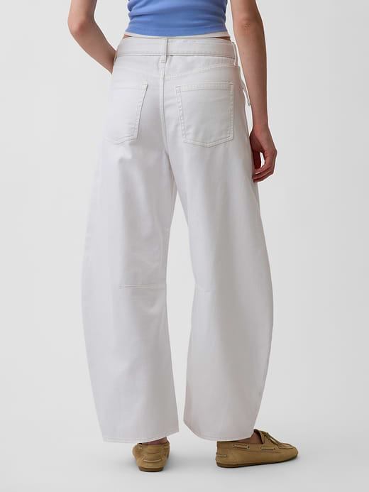 Gap High Rise UltraSoft Belted Horseshoe Jeans — photo 5