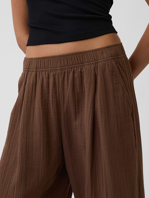 Gap Cotton Gauze Easy Barrel Pants — photo 8