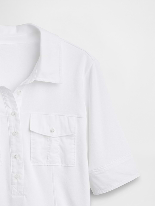 Gap Modern Elbow-Sleeve Utility T-Shirt — photo 5