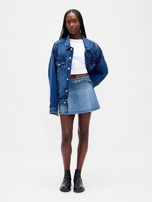 Gap Denim Belted Mini Skirt — photo 1