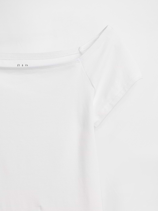 Gap CloseKnit Jersey Off-Shoulder Crop T-Shirt — photo 5