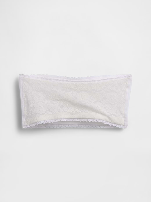 Gap Organic Stretch Cotton Lace-Trim Bandeau Bralette — photo 6