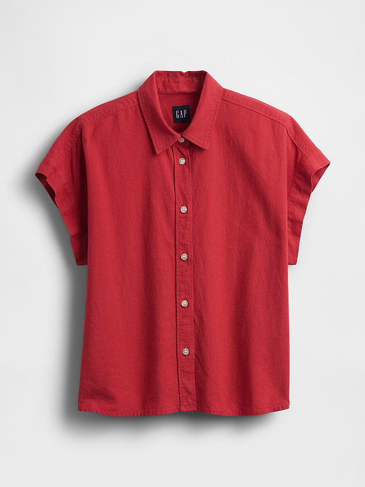 Gap Linen-Blend Oversized Shirt — photo 6