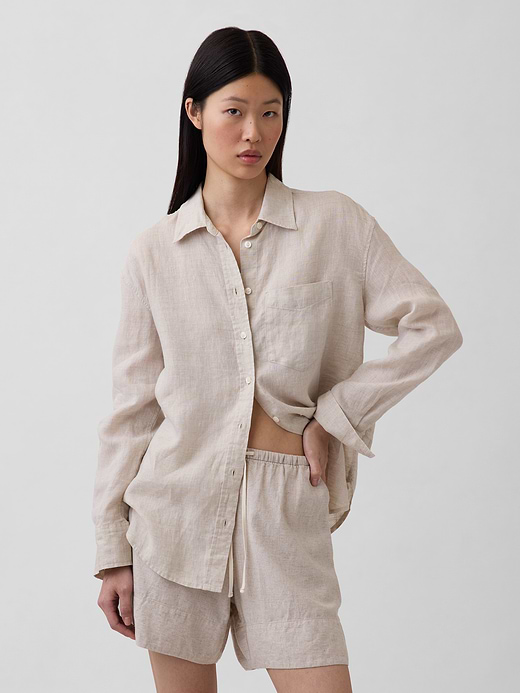 Gap 100% Linen Oversized Shirt — photo 1