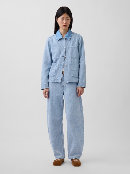 Gap Denim Stripe Chore Jacket — photo 3