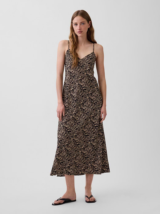 Gap Zebra Print Midi Slip Dress — photo 1