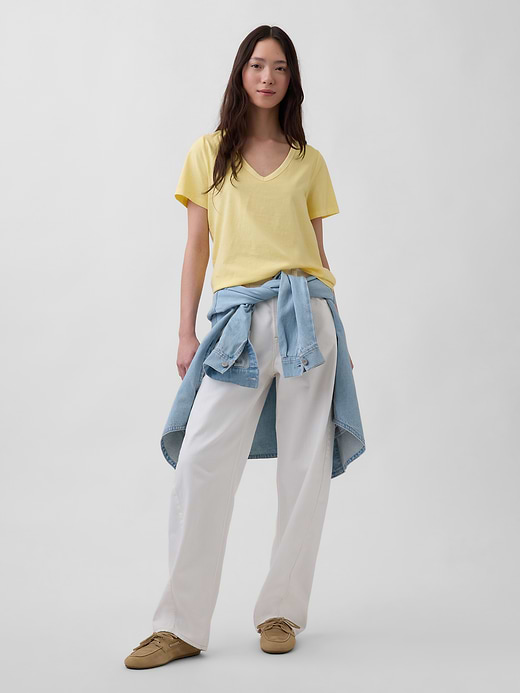 Gap Organic Cotton VintageSoft V-Neck T-Shirt — photo 3