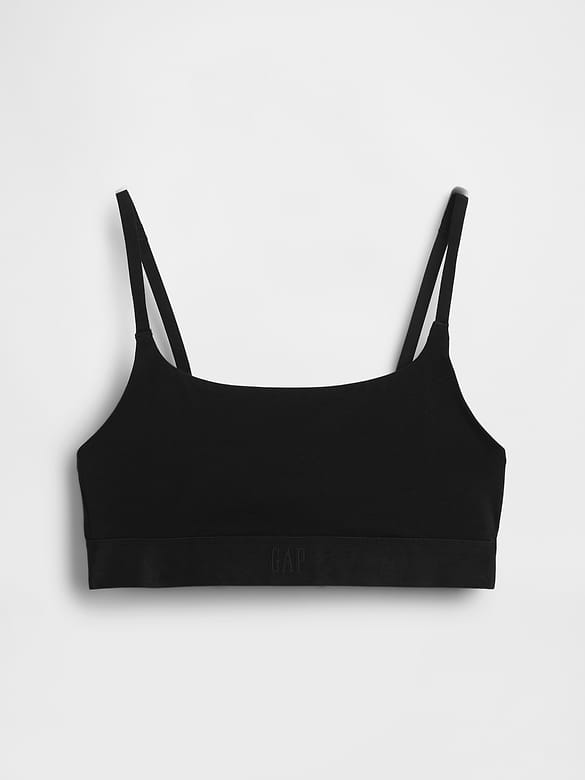 Gap Organic Stretch Cotton Logo Bralette — photo 6