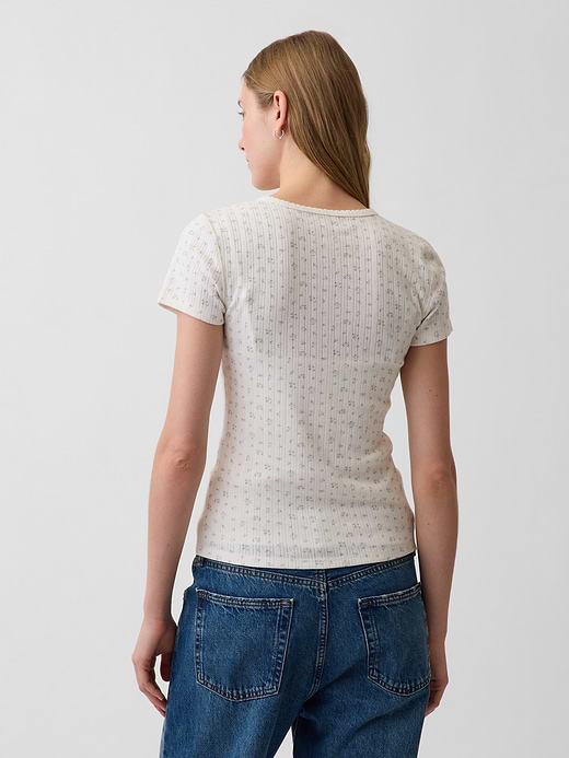 Gap Pointelle Crew T-Shirt — photo 4