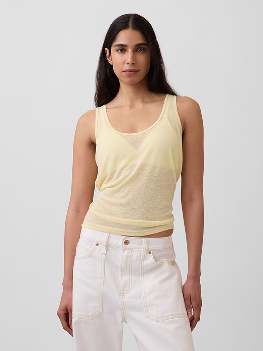 Gap Linen-Blend Tank Top — photo 1