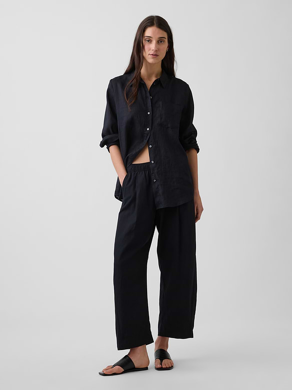 Gap Linen-Blend Easy Barrel Pants — photo 7