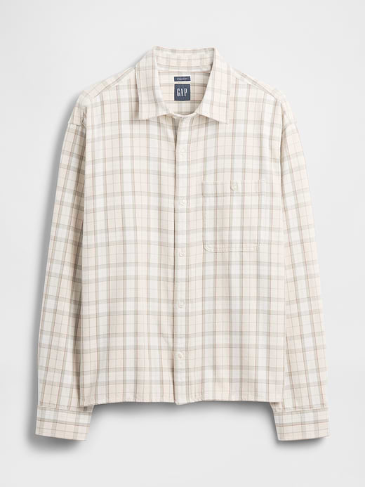Gap Twill Straight-Hem Shirt — photo 6