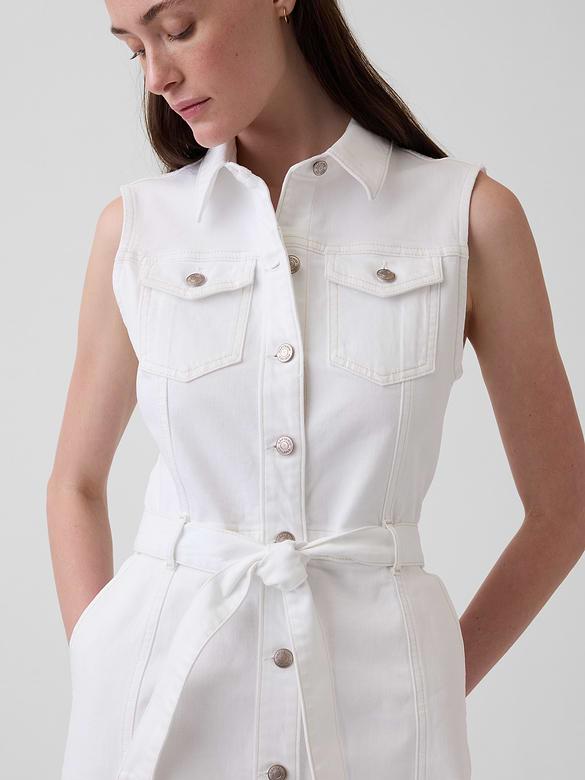 Gap Denim Tie-Belt Midi Dress — photo 7