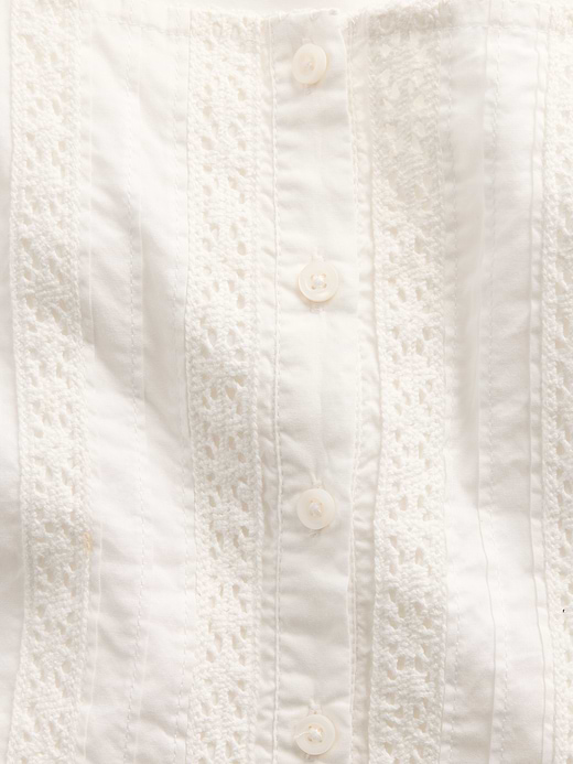 Gap Kids Flutter-Sleeve Lace-Trim Dress — photo 5
