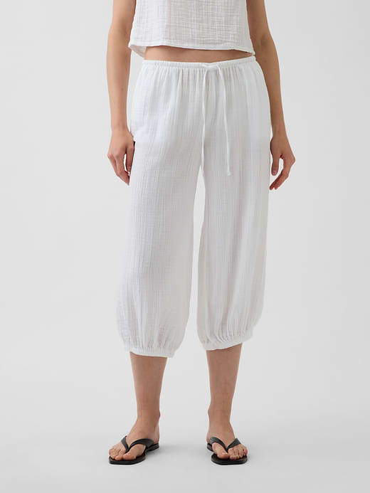 Gap Cotton Gauze Easy Culotte Pants — photo 3