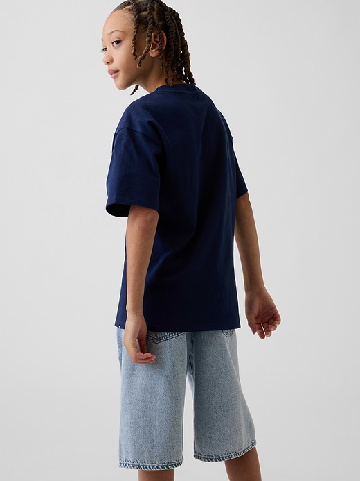 Gap Kids Heavyweight Relaxed Gap Logo T-Shirt — photo 4