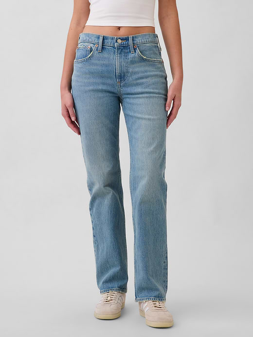 Gap Mid Rise Relaxed Straight Jeans — photo 3