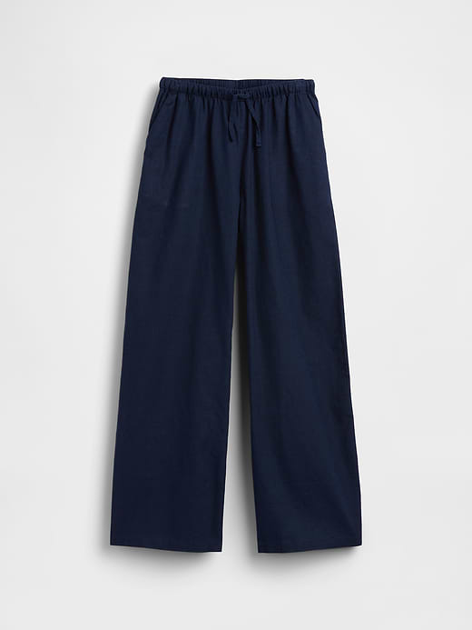 Gap Kids Linen-Cotton Easy Wide-Leg Pants — photo 3