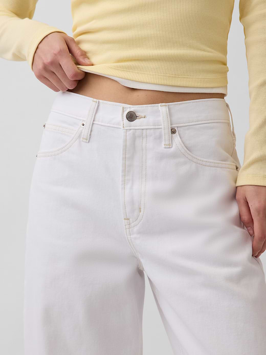 Gap High Rise Crop Barrel Jeans — photo 7
