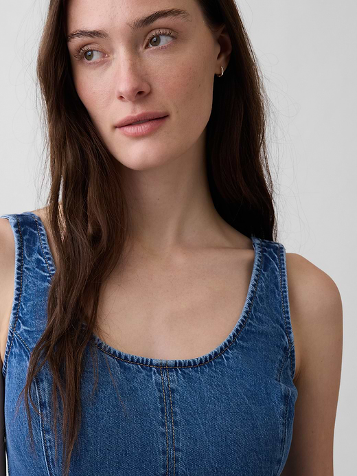 Gap Denim Scoop Neck Maxi Dress — photo 5