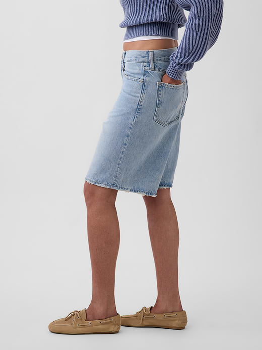 Gap 11" Mid Rise Longline Denim Shorts — photo 4