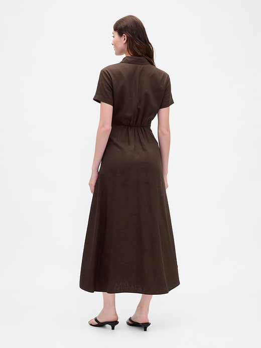Gap Linen-Blend Midi Shirtdress — photo 3