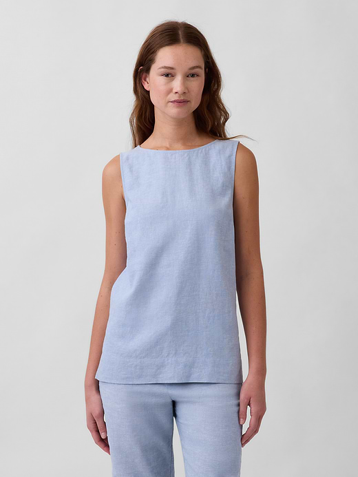 Gap Linen-Blend Shell Tank Top — photo 1