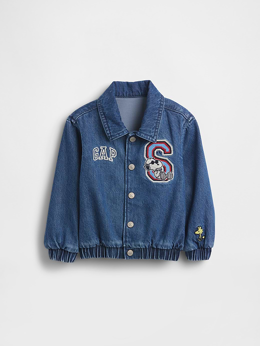 Gap Baby & Toddler Snoopy Logo Denim Jacket — photo 3