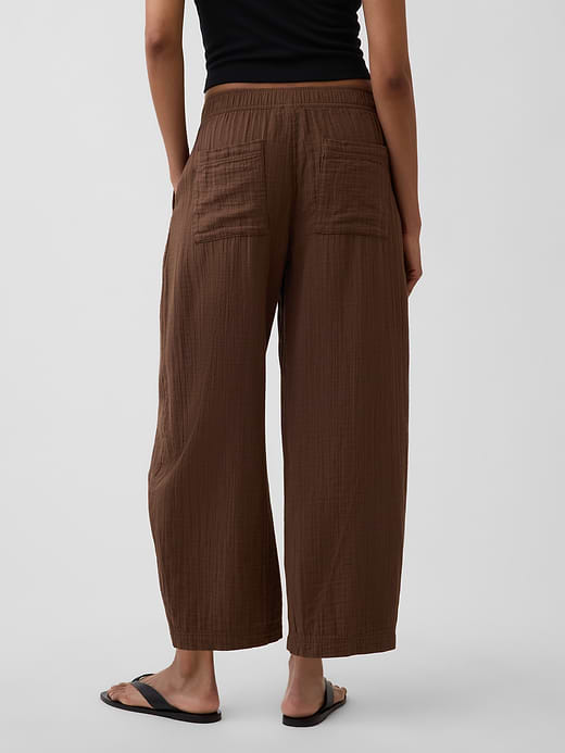 Gap Cotton Gauze Easy Barrel Pants — photo 5