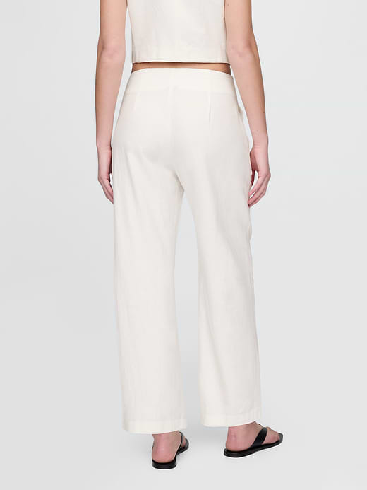 Gap Linen-Blend Relaxed Straight Ankle Pants — photo 5