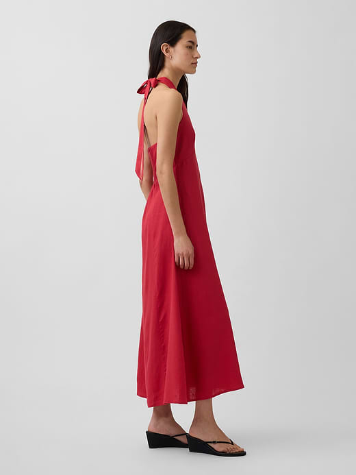Gap Linen-Blend Halter Maxi Dress — photo 4