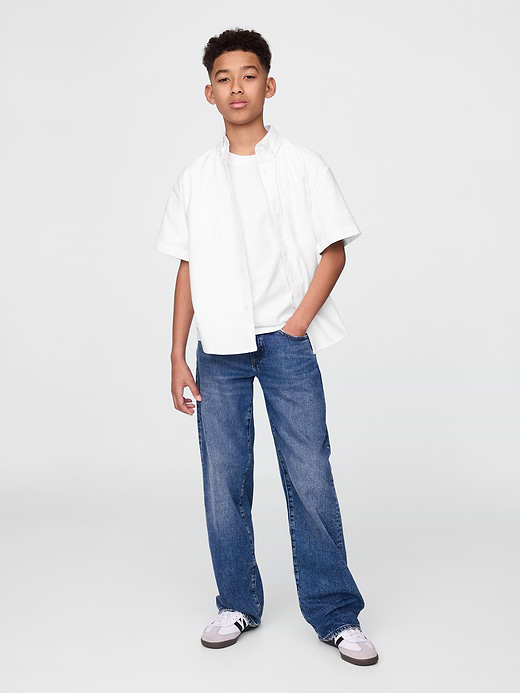 Gap Kids Uniform Relaxed Oxford Shirt — photo 11