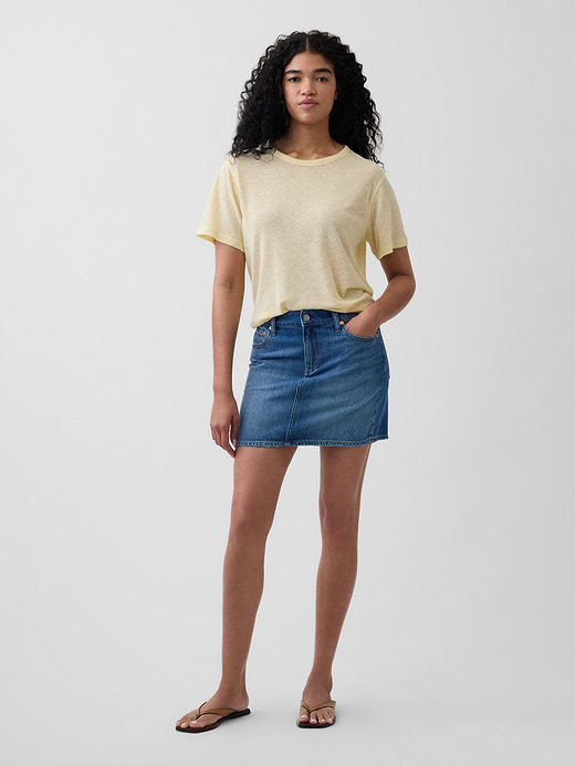 Gap Linen-Blend Relaxed T-Shirt — photo 3
