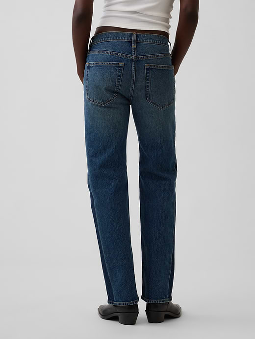 Gap Mid Rise Relaxed Straight Jeans — photo 5