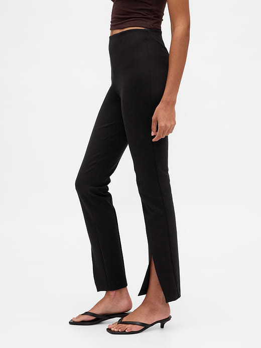 Gap High Rise Double Knit Split-Hem Flare Pants — photo 4