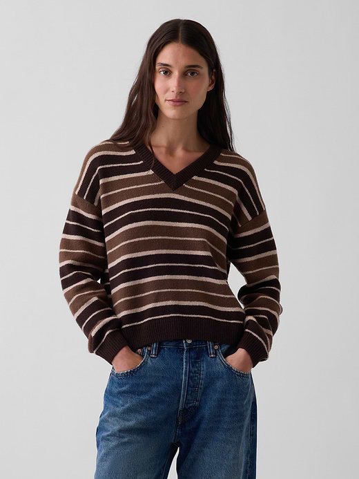 Gap CashSoft Oversized V-Neck Sweater — photo 1