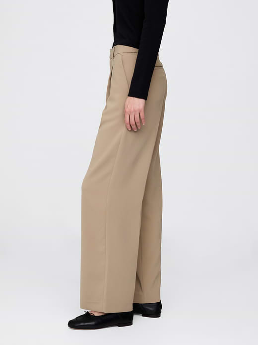Gap 365 Low Rise Brushed Twill Pleated Trousers — photo 4