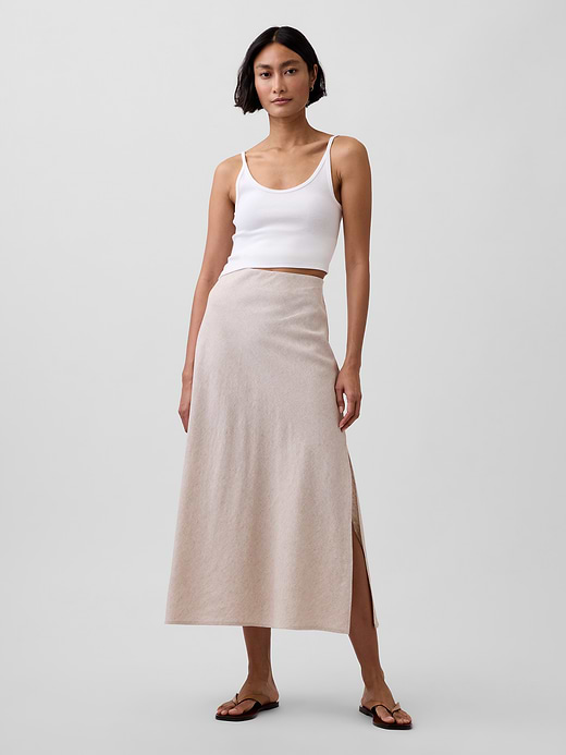 Gap Linen-Blend Maxi Slip Skirt — photo 1