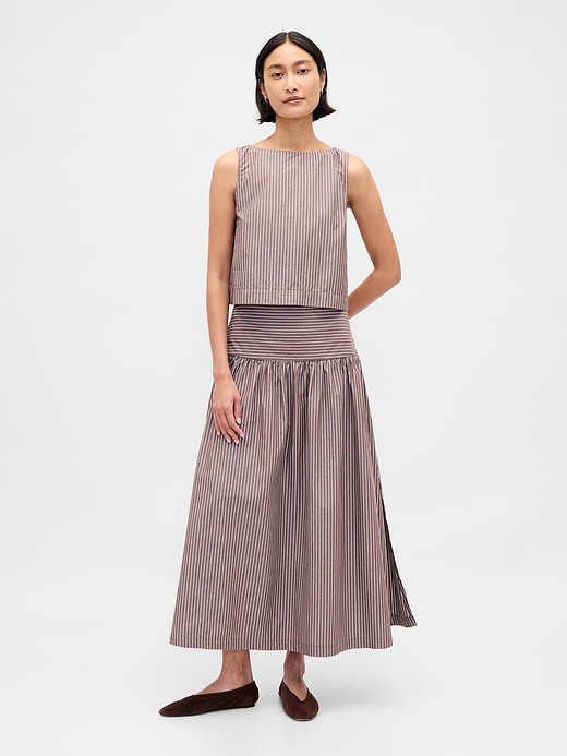 Gap Poplin Drop-Waist Maxi Skirt — photo 1