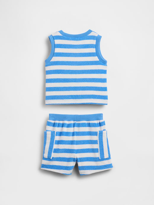 Gap Baby Towel Terry Stripe Outfit Set — photo 3
