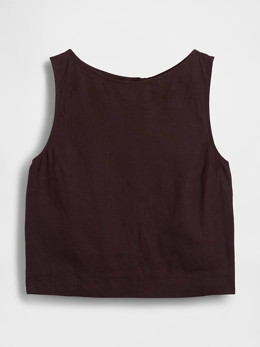Gap Linen-Blend Crop Shell Tank Top — photo 6