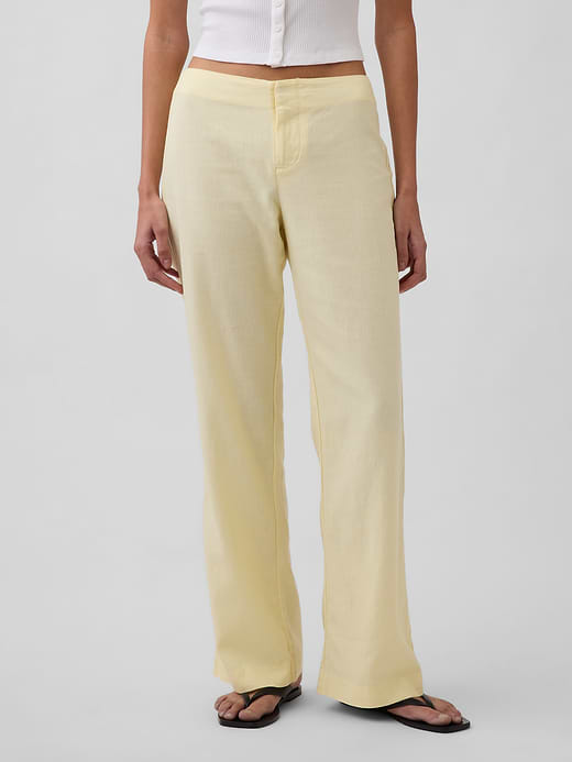 Gap Low Rise Linen-Blend Flare Pants — photo 3