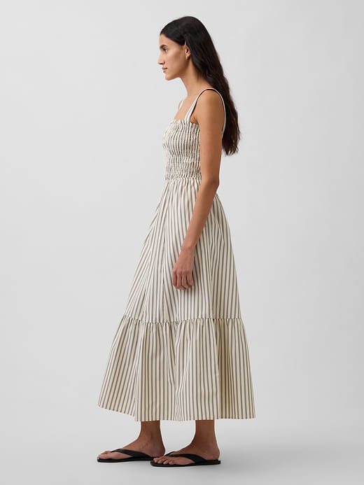 Gap Poplin Smocked-Bodice Maxi Dress — photo 4