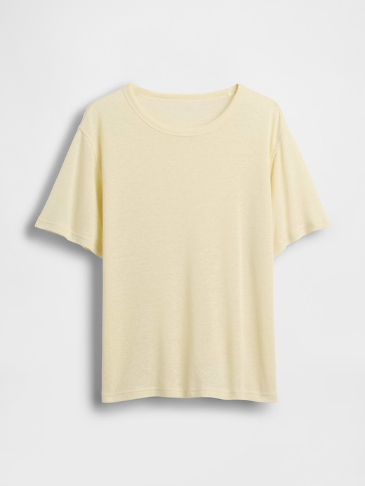 Gap Linen-Blend Relaxed T-Shirt — photo 6