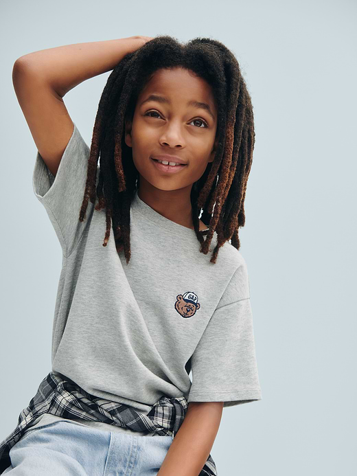 Gap Kids Heavyweight Relaxed Gap Logo T-Shirt — photo 6