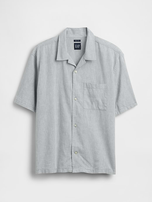 Gap Linen-Cotton Relaxed Straight-Hem Shirt — photo 6