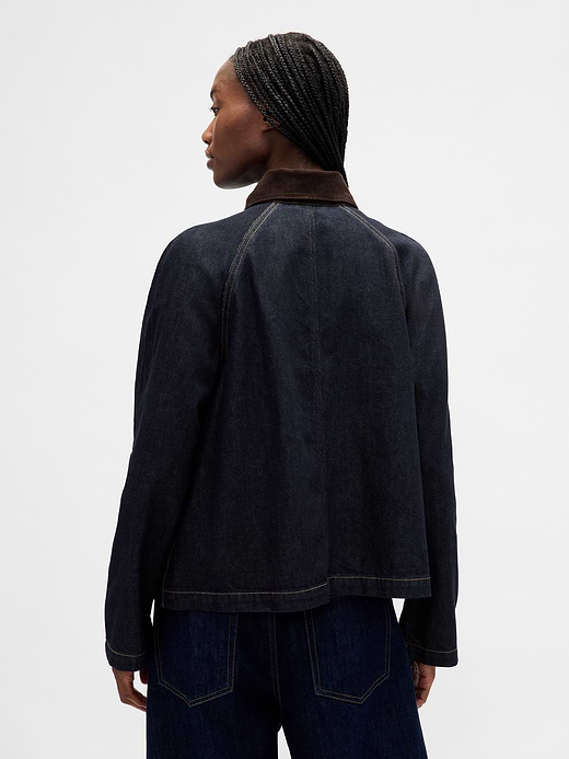Gap UltraSoft Denim Swing Chore Jacket — photo 4