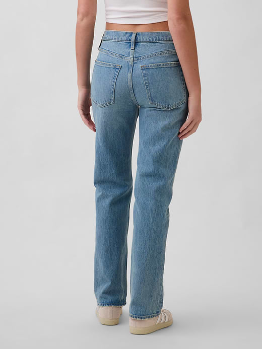 Gap Mid Rise Relaxed Straight Jeans — photo 5