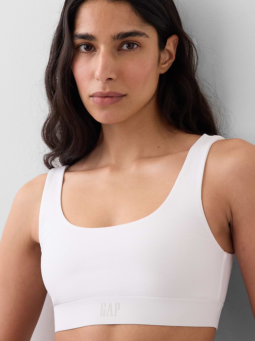 Gap Organic Stretch Cotton Gap Logo Bralette — photo 4