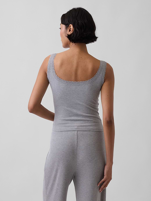 Gap Mini Rib Lace PJ Tank Top — photo 4